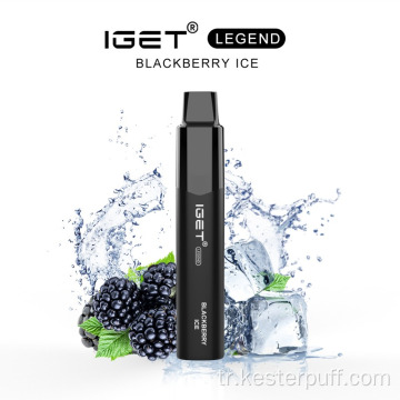 Iget Legend 4000 Puflar Tek Kullanımlık Vape Yaban Mersini Buz